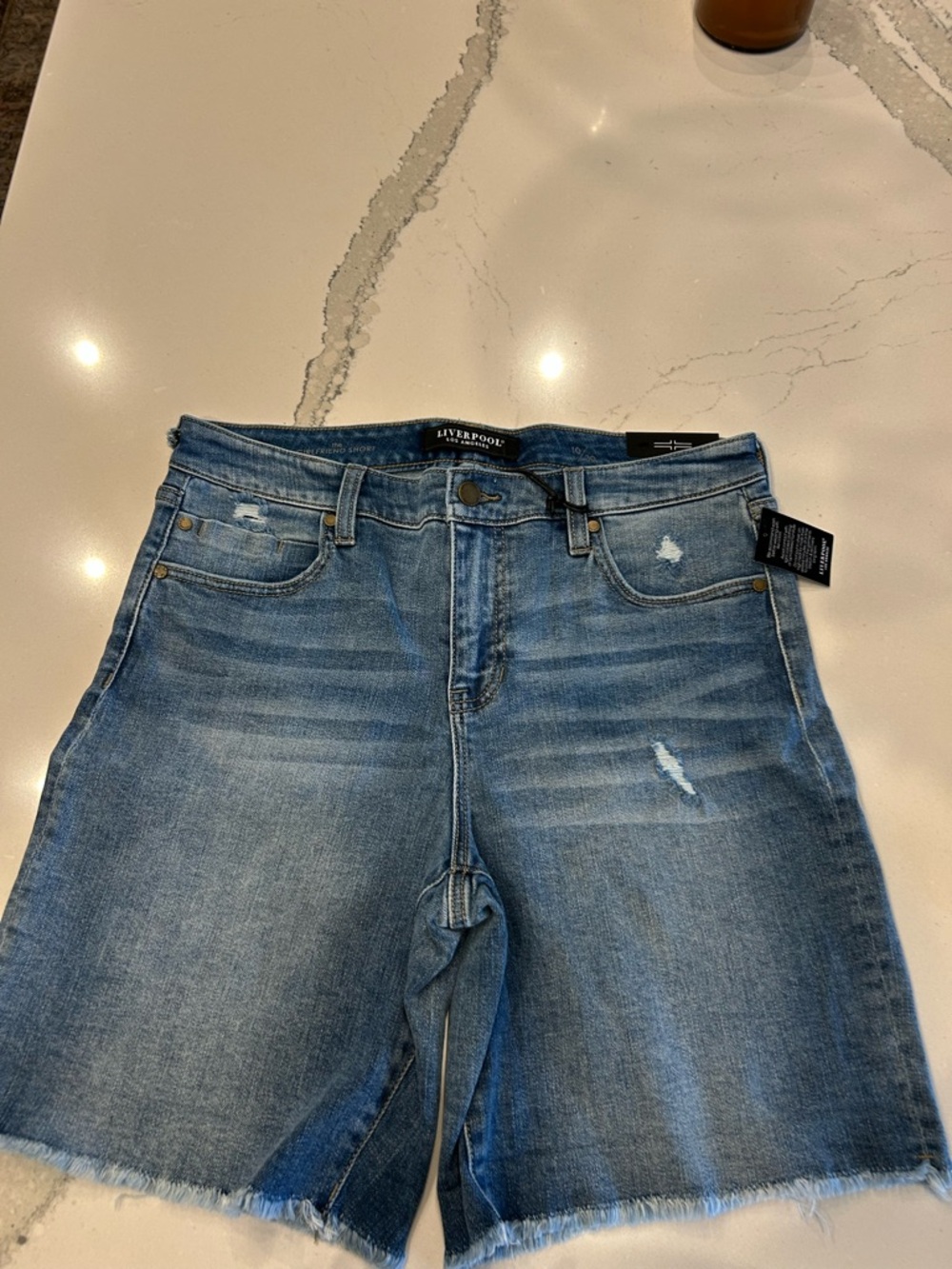 Liverpool women’s  Medium Blue Relaxed Denim Shorts